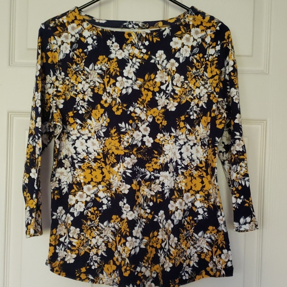 3/4 sleeve blouse 100% cotton New!
